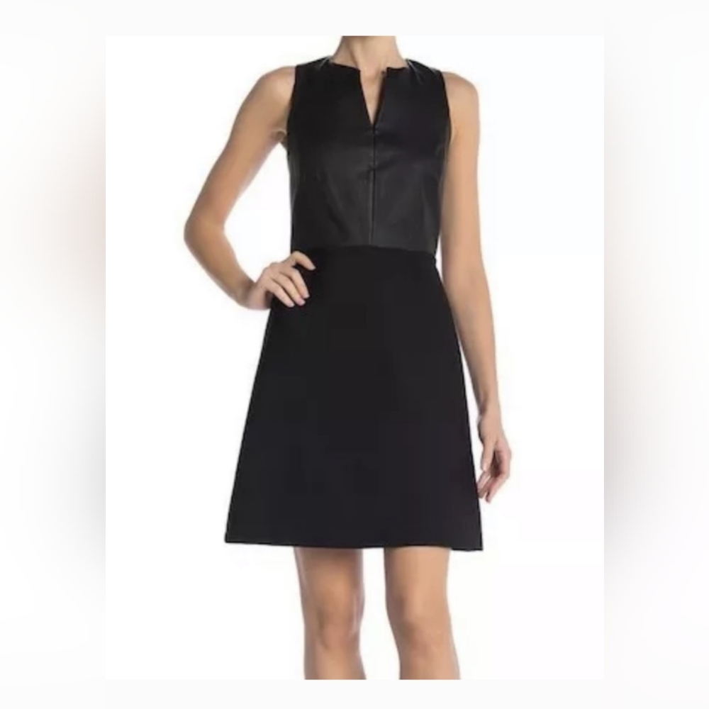 Theory Alinea Mod Stretch Leather Light dress